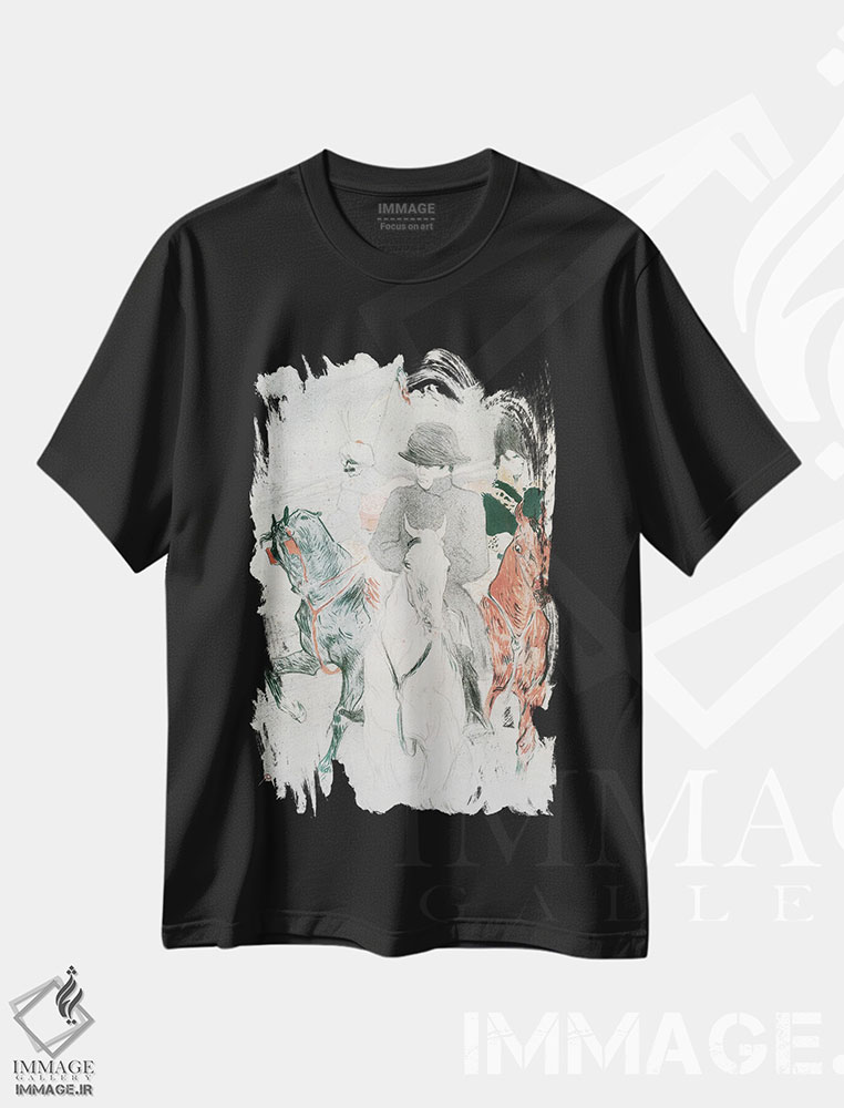 تیشرت طرح دار آثار آنری دو تولوز-لوترک - immage.ir