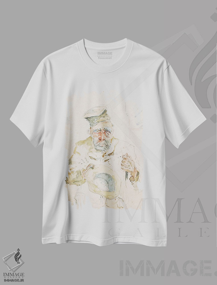 تیشرت طرح دار C.1880,گدا در شهر آلبی، حدود ۱۸۸۰، هنر فاخر کلاسیک اثر آنری دو تولوز-لوترک | immage.ir