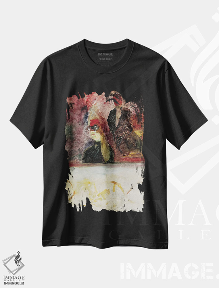 تیشرت طرح دار 1893,جعبه در ماسکارون دور، ۱۸۹۳، هنر فاخر کلاسیک اثر آنری دو تولوز-لوترک | immage.ir