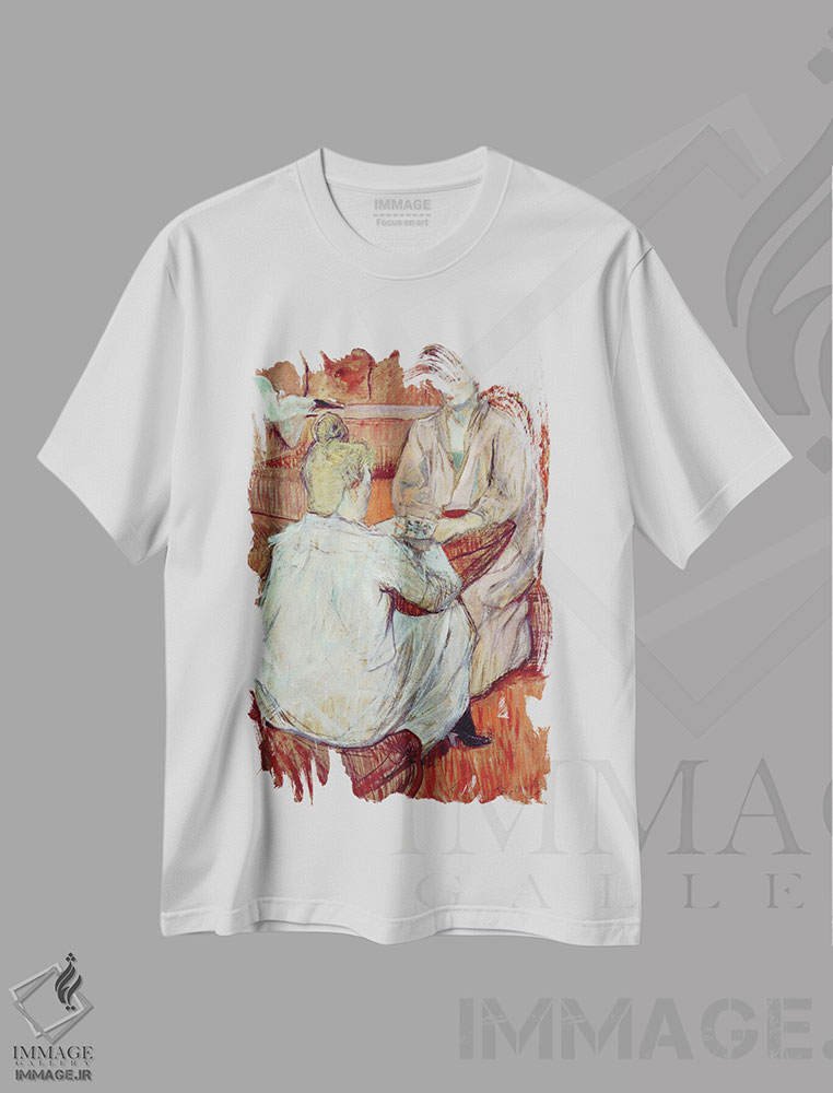 تیشرت طرح دار 1893,بازی ورق، ۱۸۹۳، هنر فاخر کلاسیک اثر آنری دو تولوز-لوترک | immage.ir