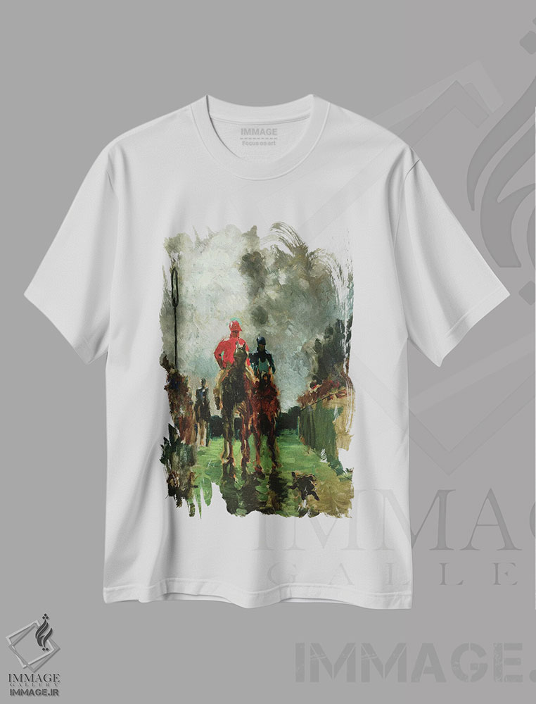 تیشرت طرح دار 1882,جوکی ها، ۱۸۸۲، هنر فاخر کلاسیک اثر آنری دو تولوز-لوترک | فروشگاه ایماژ