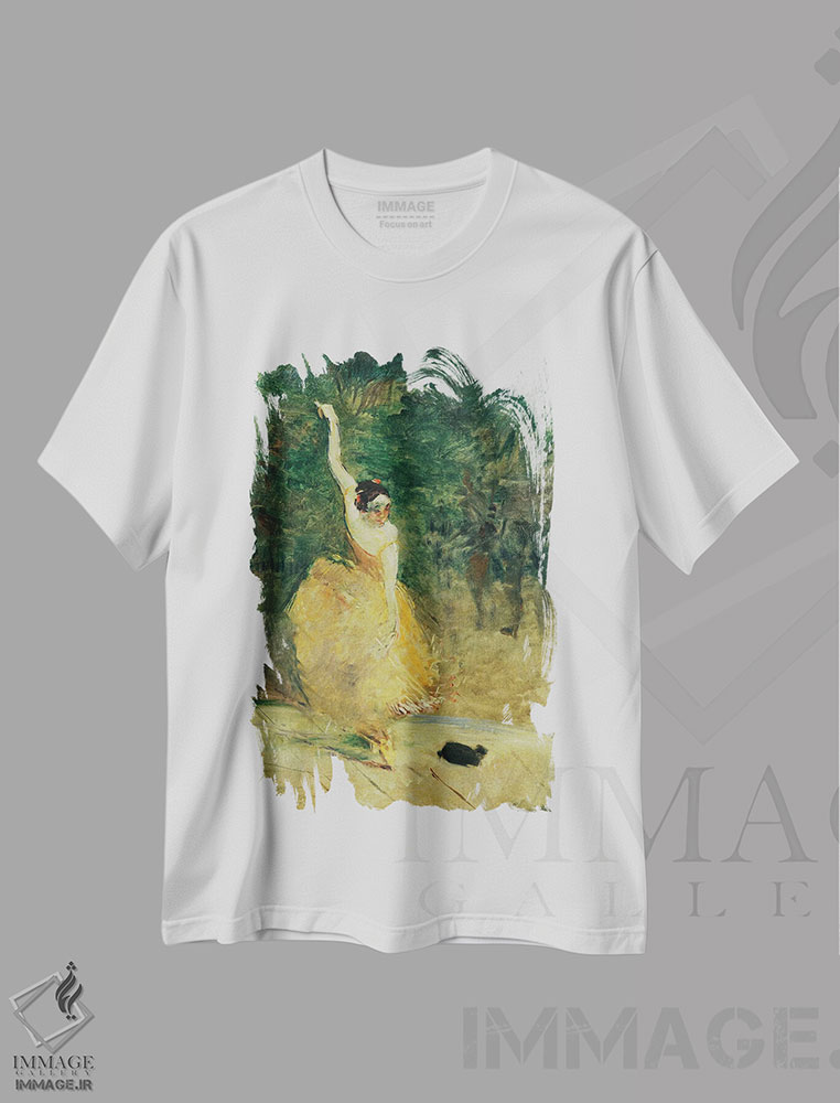 تیشرت طرح دار 1888,رقاص اسپانیایی، ۱۸۸۸، هنر فاخر کلاسیک اثر آنری دو تولوز-لوترک | immage.ir