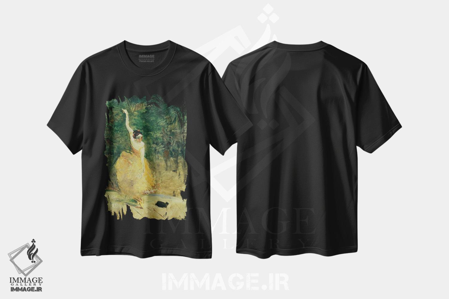 تیشرت طرح دار 1888,رقاص اسپانیایی، ۱۸۸۸، هنر فاخر کلاسیک اثر آنری دو تولوز-لوترک | فروشگاه ایماژ