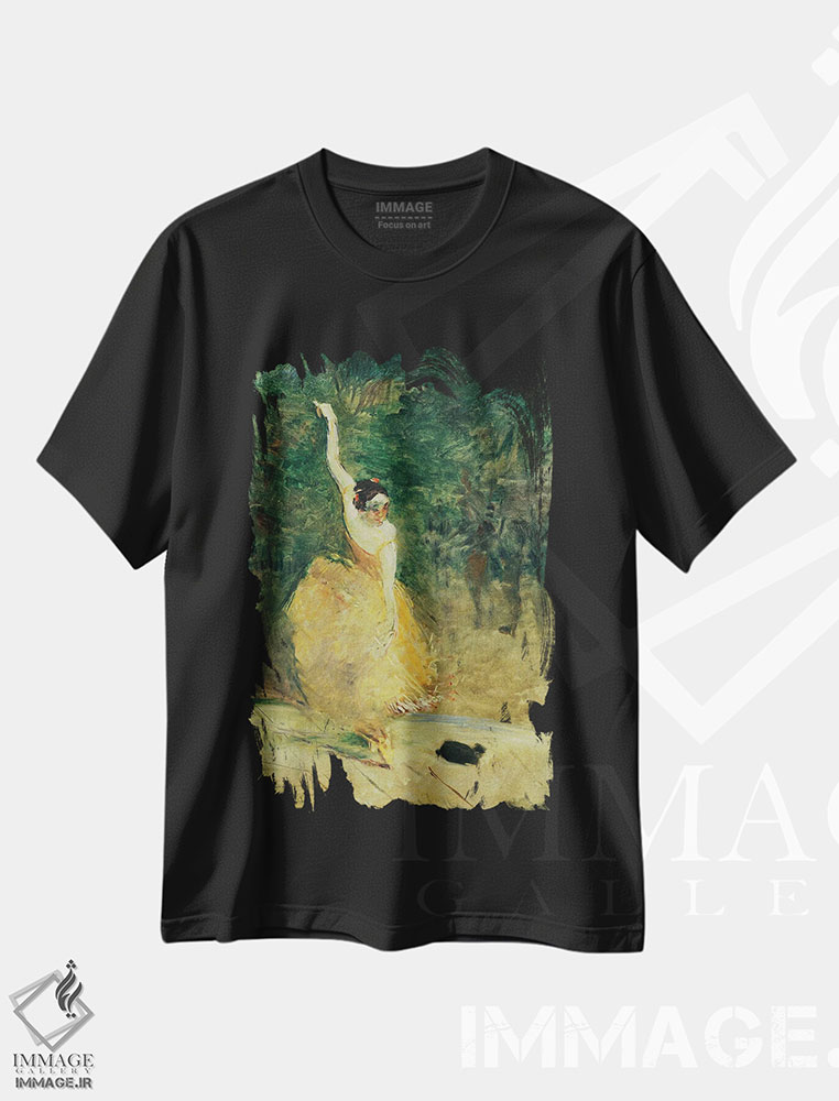 تیشرت طرح دار 1888,رقاص اسپانیایی، ۱۸۸۸، هنر فاخر کلاسیک اثر آنری دو تولوز-لوترک | فروشگاه ایماژ