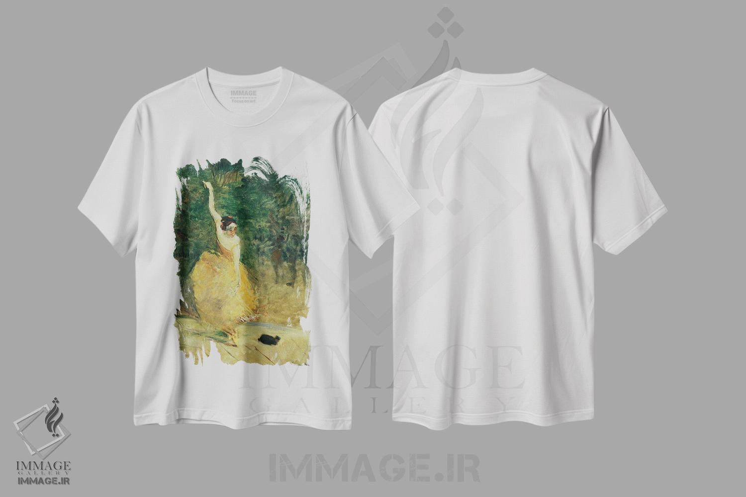 تیشرت طرح دار 1888,رقاص اسپانیایی، ۱۸۸۸، هنر فاخر کلاسیک اثر آنری دو تولوز-لوترک | immage.ir