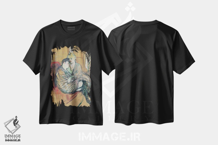 تیشرت طرح دار 1894,دو دوست، ۱۸۹۴، هنر فاخر کلاسیک اثر آنری دو تولوز-لوترک | فروشگاه ایماژ