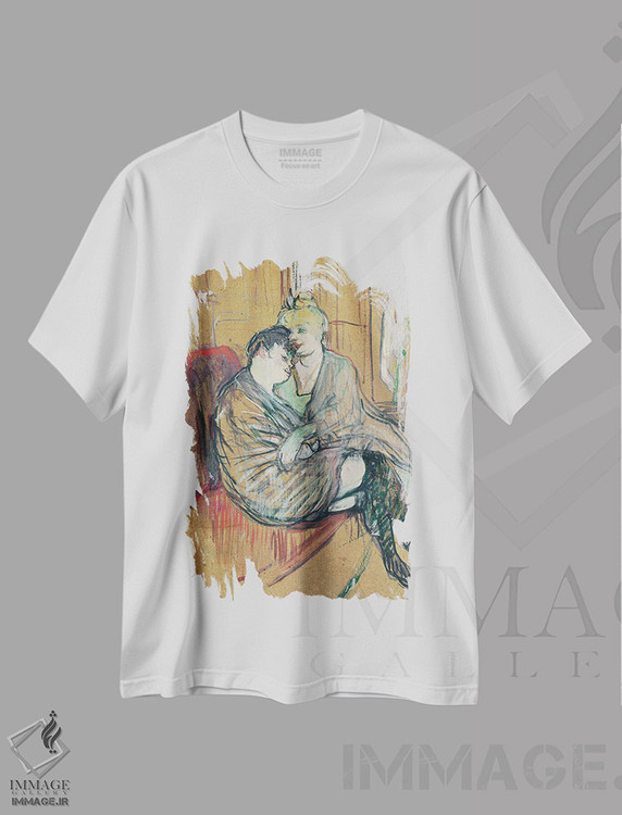 تیشرت طرح دار 1894,دو دوست، ۱۸۹۴، هنر فاخر کلاسیک اثر آنری دو تولوز-لوترک | immage.ir