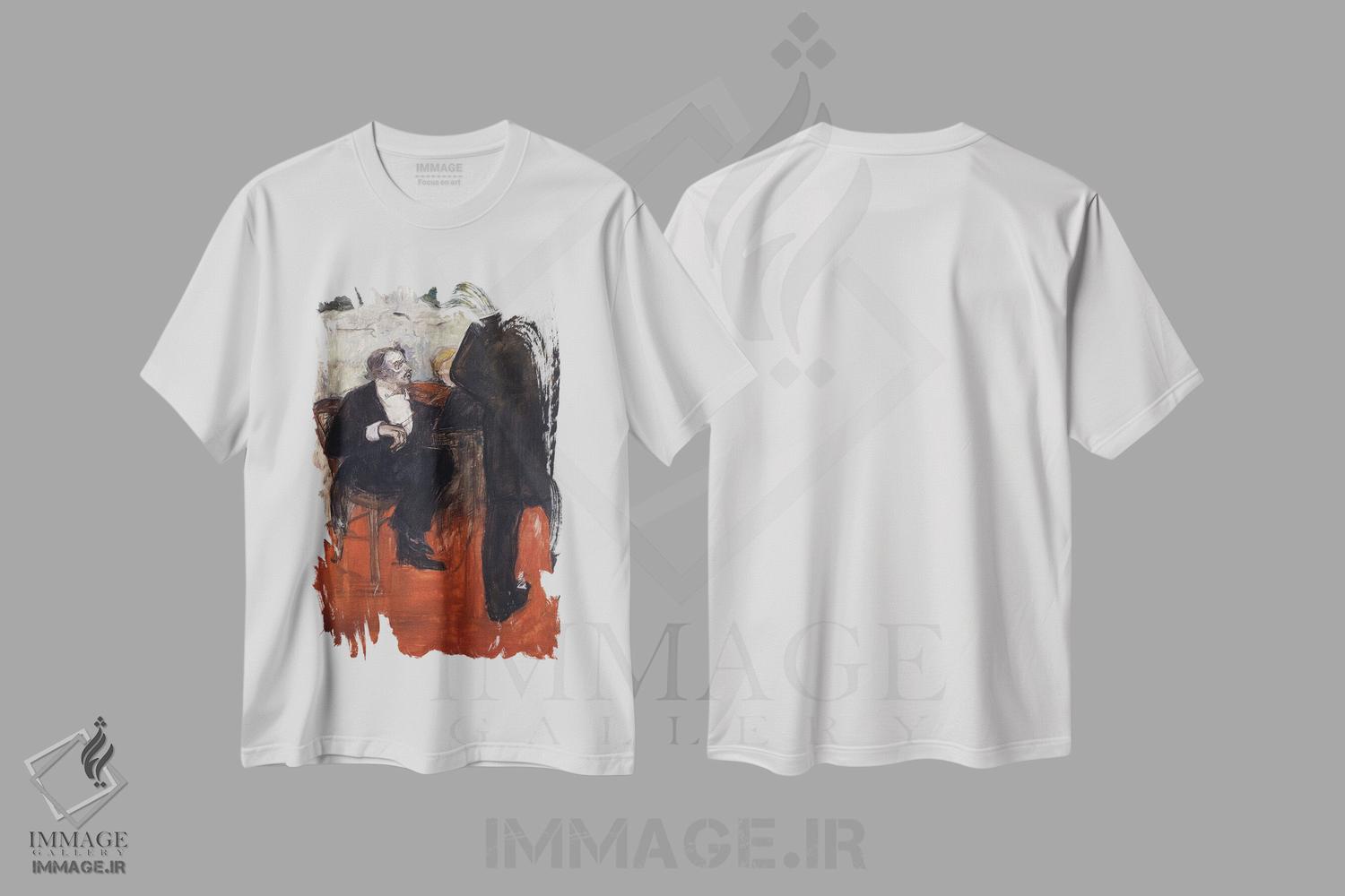 تیشرت طرح دار 1900,نوازنده ویولن دانکلا، ۱۹۰۰، هنر فاخر کلاسیک اثر آنری دو تولوز-لوترک | فروشگاه ایماژ