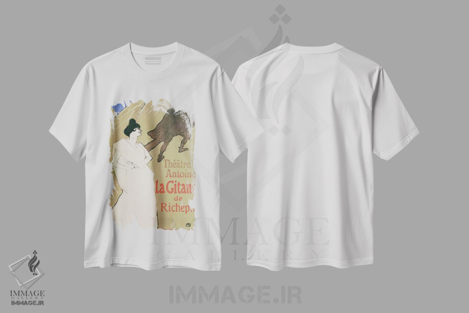 تیشرت طرح دار آثار آنری دو تولوز-لوترک - فروشگاه ایماژ