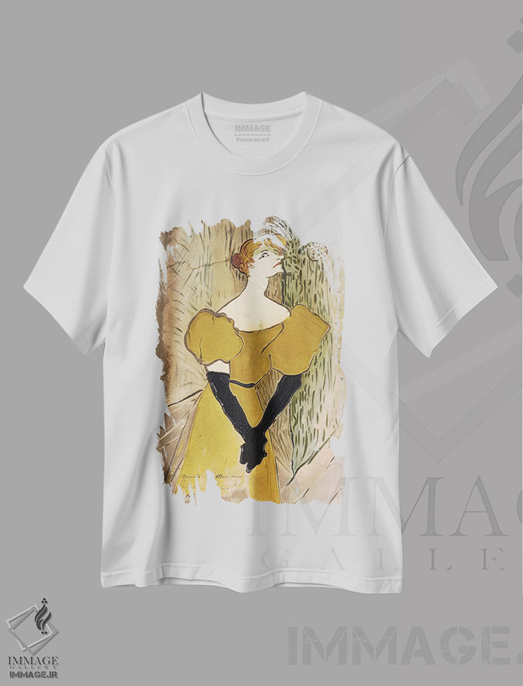 تیشرت طرح دار ایوت گیلبر، ۱۸۹۵، هنر فاخر کلاسیک اثر آنری دو تولوز-لوترک | فروشگاه ایماژ