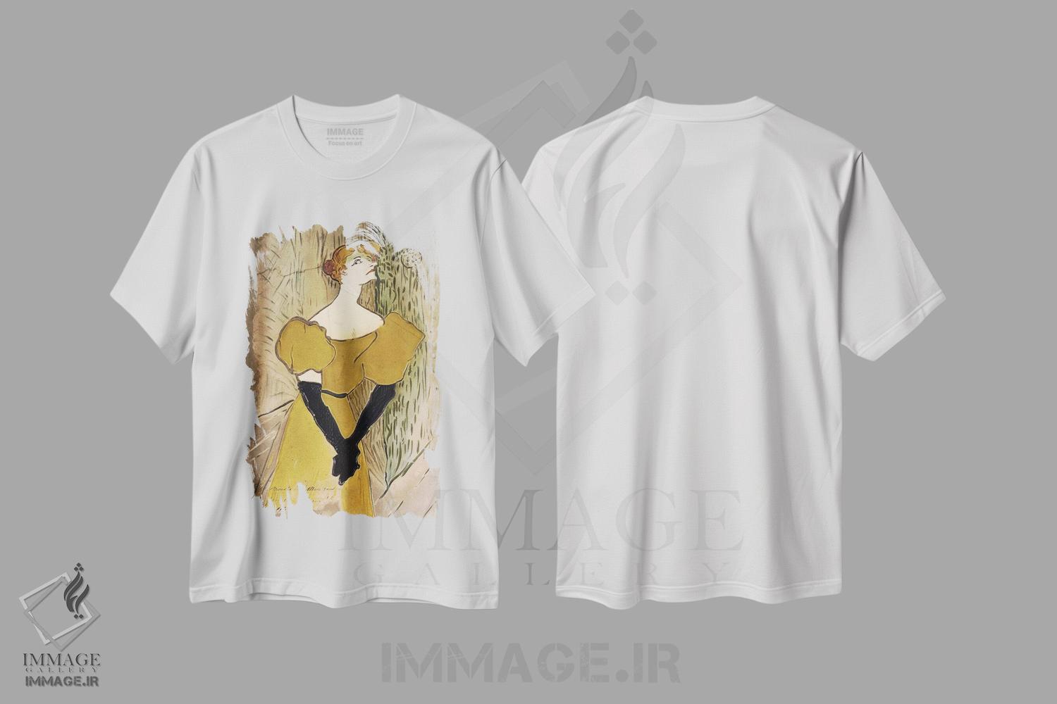 تیشرت طرح دار ایوت گیلبر، ۱۸۹۵، هنر فاخر کلاسیک اثر آنری دو تولوز-لوترک | فروشگاه ایماژ