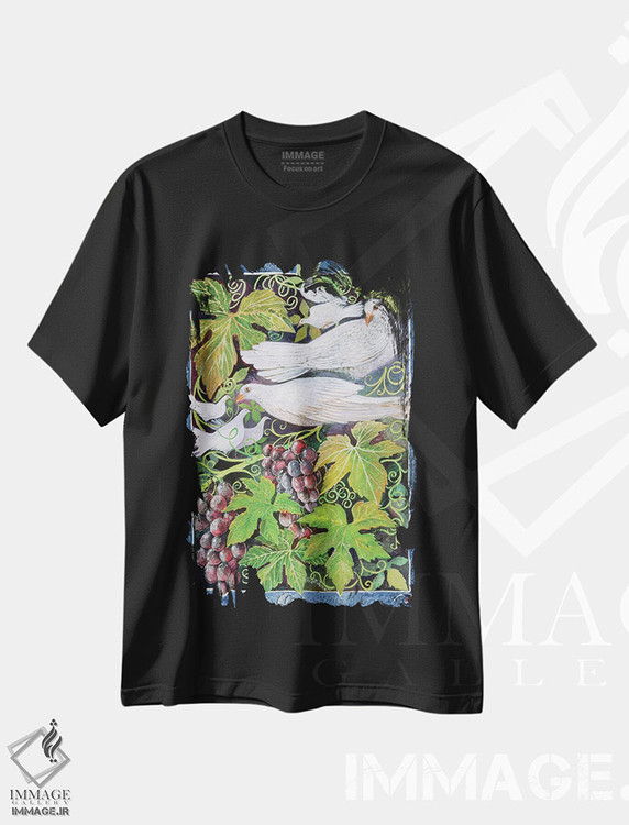 تیشرت طرح دار کبوترها، ۱۹۹۶، هنر فاخر کلاسیک اثر لیزا گرا یِنسن | immage.ir