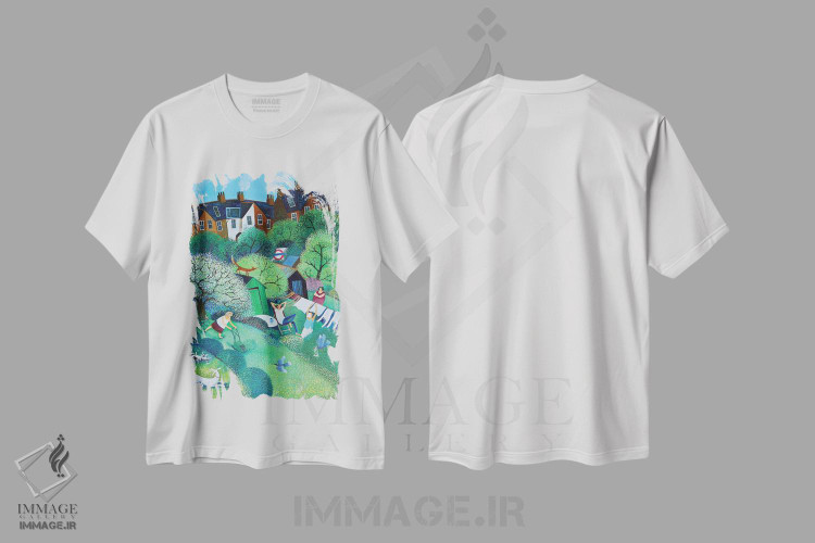 تیشرت طرح دار انتهای مسیر، ۲۰۱۸، هنر فاخر کلاسیک اثر لیزا گرا یِنسن | فروشگاه ایماژ