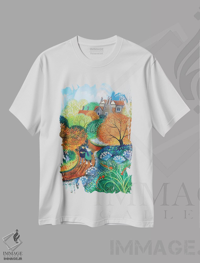 تیشرت طرح دار گشت و گذار سپتامبر، ۲۰۱۸، هنر فاخر کلاسیک اثر لیزا گرا یِنسن | immage.ir