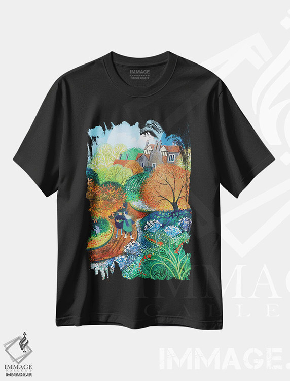 تیشرت طرح دار گشت و گذار سپتامبر، ۲۰۱۸، هنر فاخر کلاسیک اثر لیزا گرا یِنسن | فروشگاه ایماژ