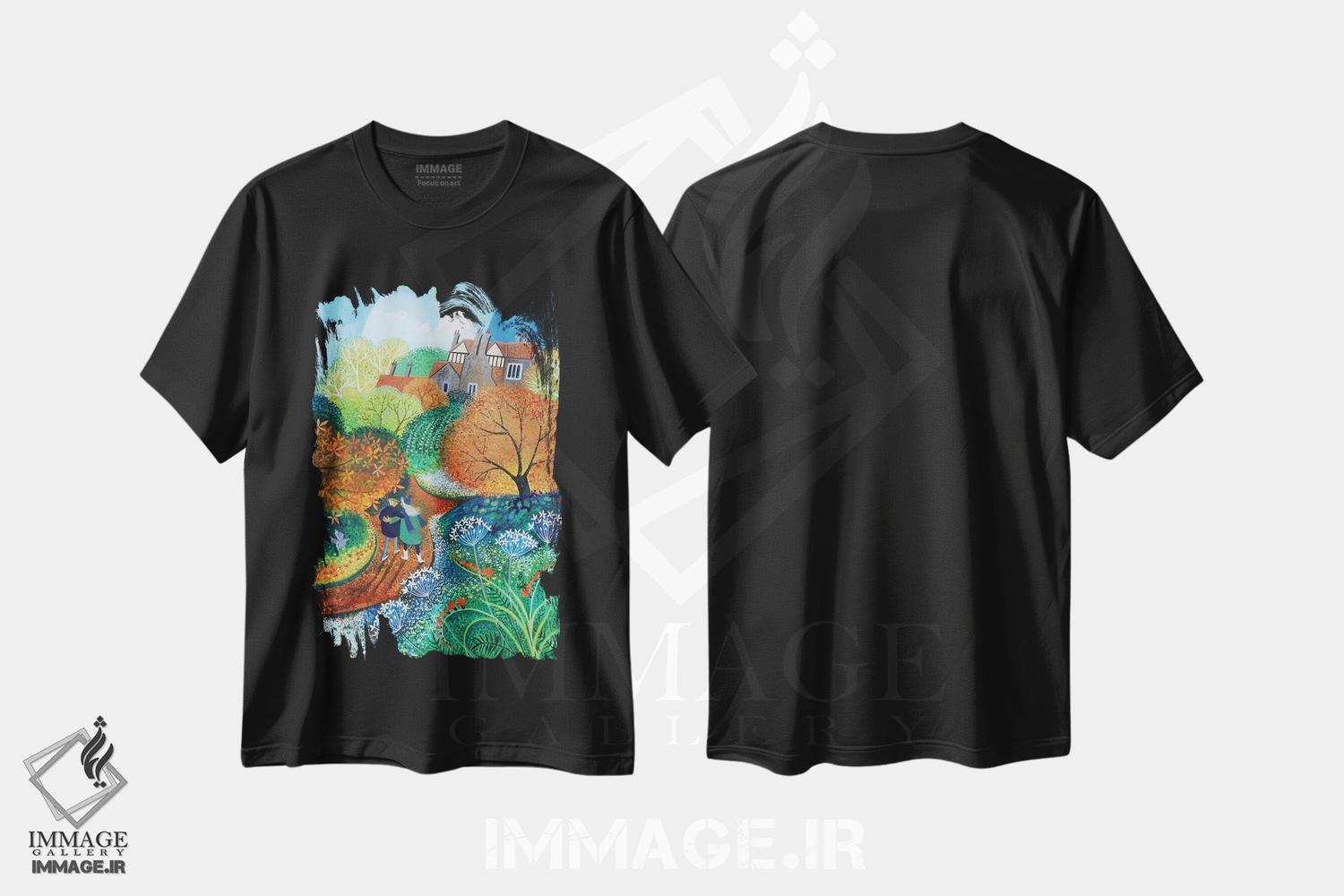 تیشرت طرح دار گشت و گذار سپتامبر، ۲۰۱۸، هنر فاخر کلاسیک اثر لیزا گرا یِنسن | فروشگاه ایماژ