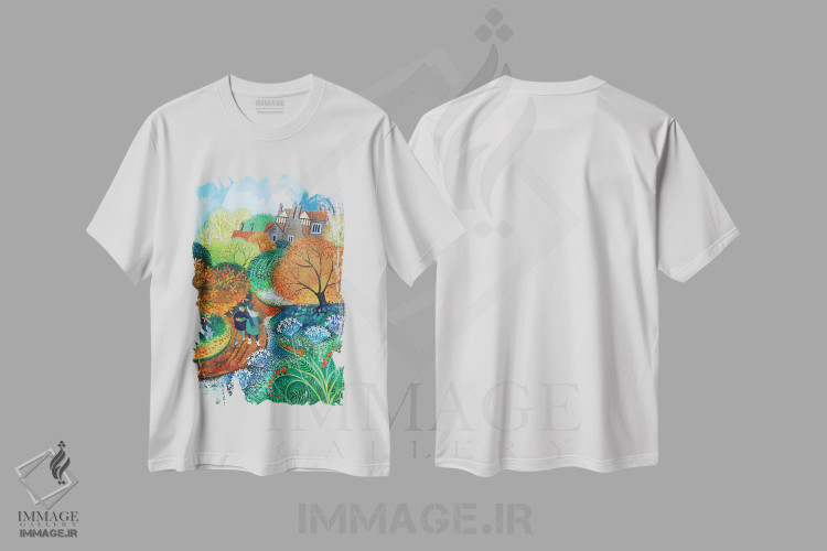 تیشرت طرح دار گشت و گذار سپتامبر، ۲۰۱۸، هنر فاخر کلاسیک اثر لیزا گرا یِنسن | immage.ir