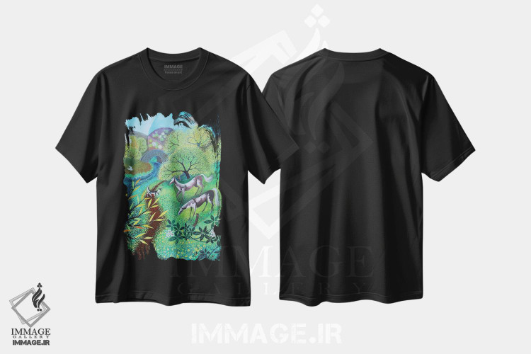 تیشرت طرح دار پرستوهای دریایی بر رود، ۲۰۲۱، هنر فاخر کلاسیک اثر لیزا گرا یِنسن | immage.ir