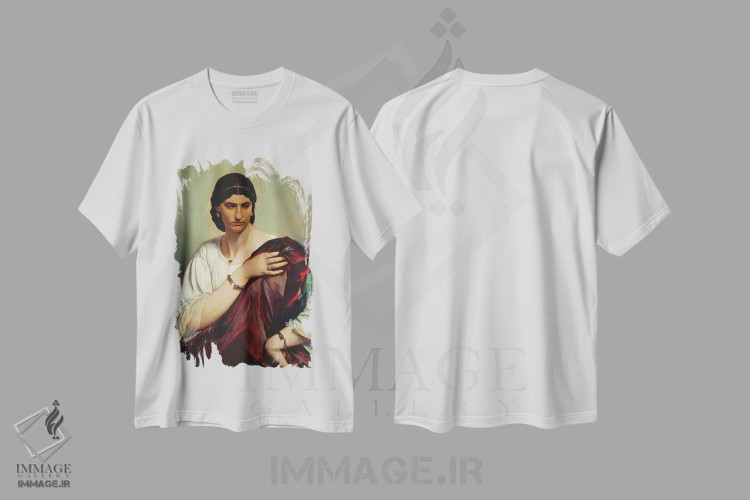 تیشرت طرح دار پرتره یک زن رومی، هنر فاخر کلاسیک اثر انسلْم فوئرباخ | فروشگاه ایماژ