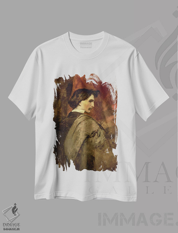 تیشرت طرح دار خودنگاره، حدود ۱۸۶۰، هنر فاخر کلاسیک اثر انسلْم فوئرباخ | immage.ir