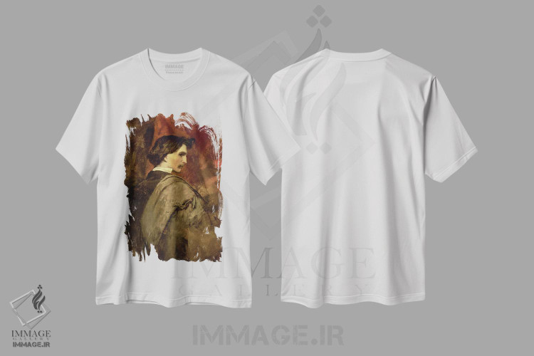 تیشرت طرح دار خودنگاره، حدود ۱۸۶۰، هنر فاخر کلاسیک اثر انسلْم فوئرباخ | immage.ir