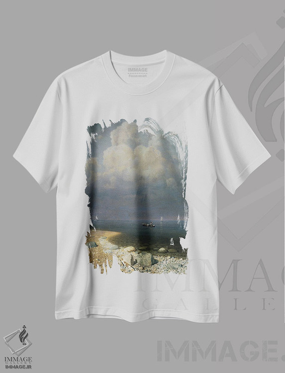 تیشرت طرح دار دریاچه لادگا، ۱۸۷۳، هنر فاخر کلاسیک اثر آرکیپ ایوانوویچ کوئینجی | فروشگاه ایماژ