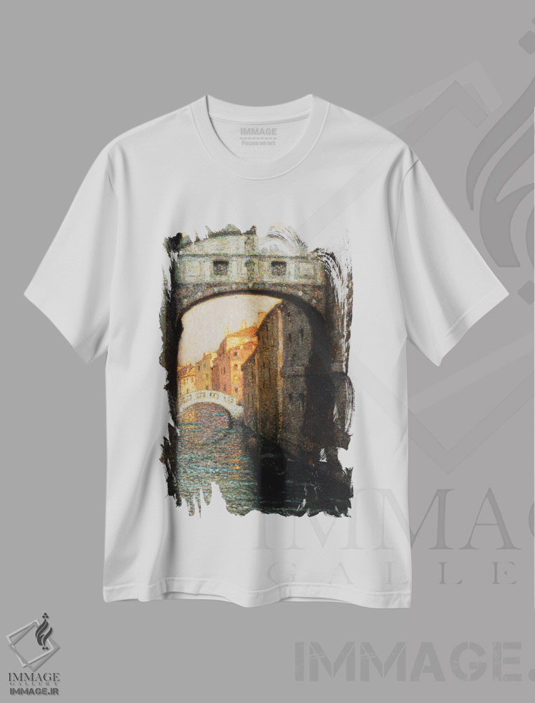 تیشرت طرح دار ونیز، هنر فاخر کلاسیک اثر آنری اوژن اوگوستین لو سیدانر | فروشگاه ایماژ