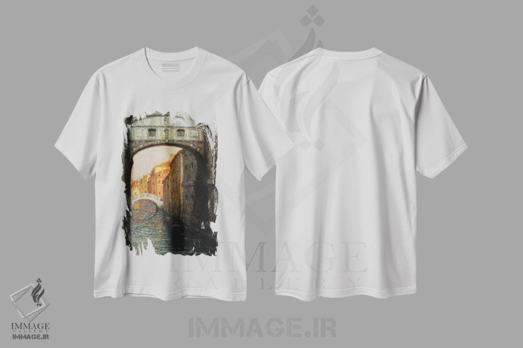 تیشرت طرح دار ونیز، هنر فاخر کلاسیک اثر آنری اوژن اوگوستین لو سیدانر | فروشگاه ایماژ