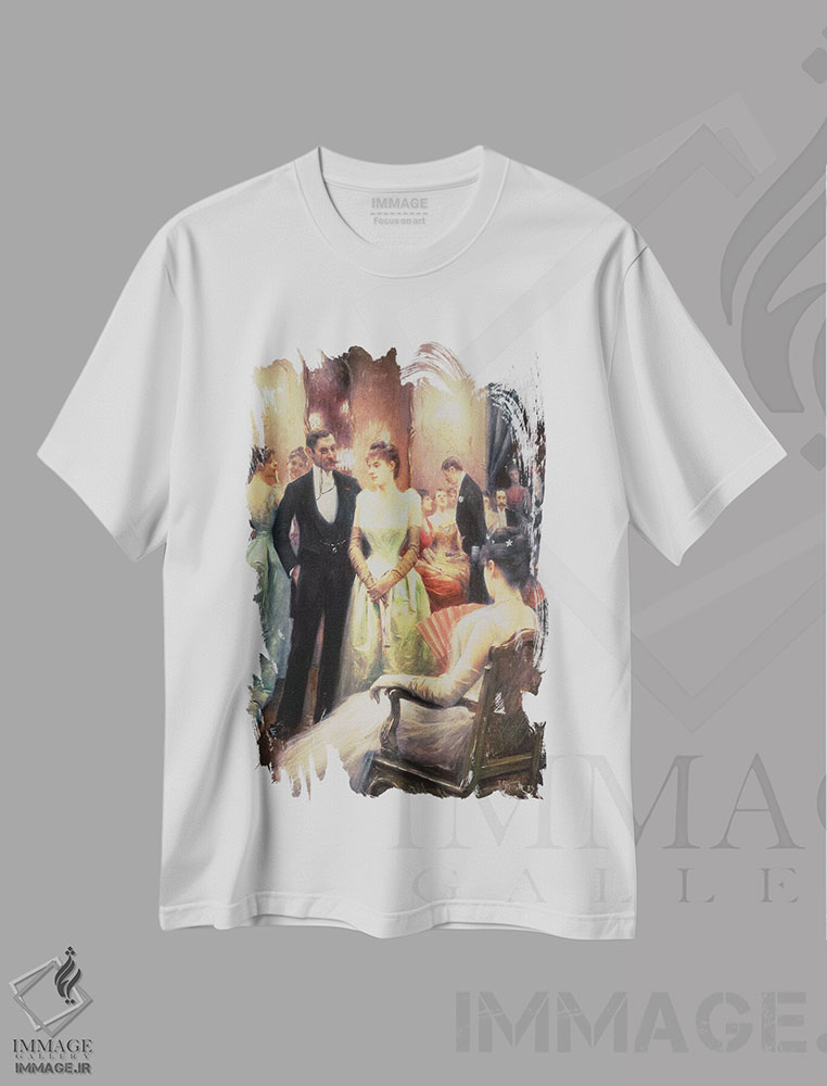 تیشرت طرح دار در مهمانی رقص، هنر فاخر کلاسیک اثر جولیوس لبلان استوارت | immage.ir