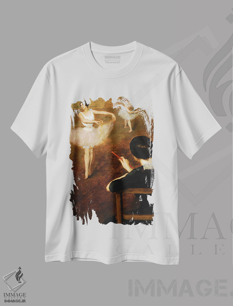 تیشرت طرح دار کلاس باله، هنر فاخر کلاسیک اثر پیر کاریه-بلوُز | immage.ir