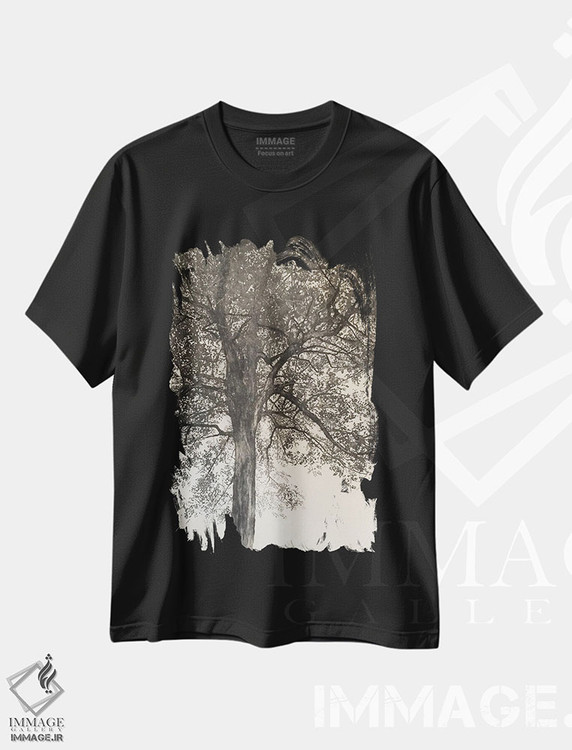 تیشرت طرح دار 2018,پرترهٔ مادرم، ۲۰۱۸، هنر تزئینی سیاه و سفید اثر انگوس همپل | immage.ir