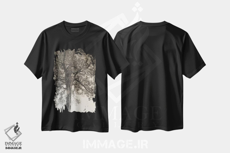 تیشرت طرح دار 2018,پرترهٔ مادرم، ۲۰۱۸، هنر تزئینی سیاه و سفید اثر انگوس همپل | immage.ir