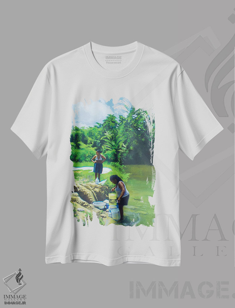 تیشرت طرح دار روز آبی، ۲۰۱۶، هنر آمریکایی آفریقایی تبار اثر کالین بوتمن | immage.ir