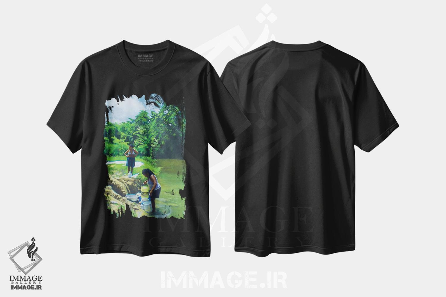 تیشرت طرح دار روز آبی، ۲۰۱۶، هنر آمریکایی آفریقایی تبار اثر کالین بوتمن | فروشگاه ایماژ