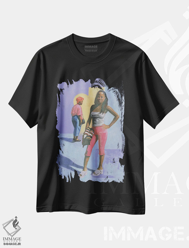تیشرت طرح دار آمد و شد، ۲۰۰۰، هنر آمریکایی آفریقایی تبار اثر کالین بوتمن | فروشگاه ایماژ