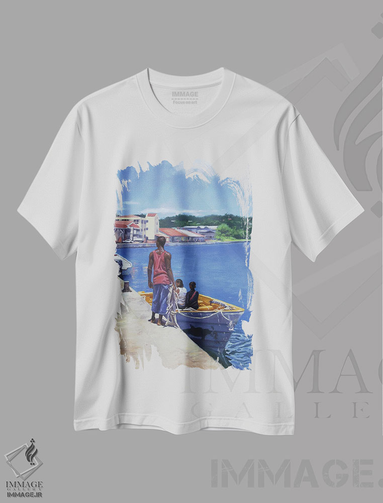 تیشرت طرح دار پیاده سازی، ۲۰۱۴، هنر آمریکایی آفریقایی تبار اثر کالین بوتمن | فروشگاه ایماژ