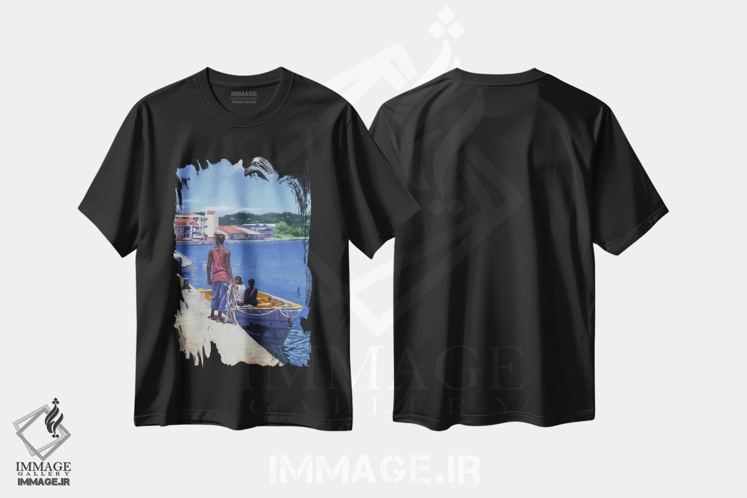 تیشرت طرح دار پیاده سازی، ۲۰۱۴، هنر آمریکایی آفریقایی تبار اثر کالین بوتمن | immage.ir