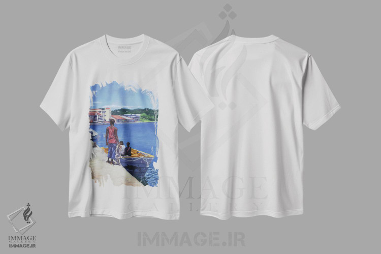 تیشرت طرح دار پیاده سازی، ۲۰۱۴، هنر آمریکایی آفریقایی تبار اثر کالین بوتمن | فروشگاه ایماژ