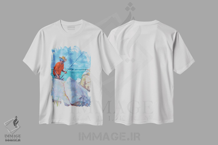 تیشرت طرح دار ماهیگیر با لباس قرمز، ۲۰۱۹، هنر آمریکایی آفریقایی تبار اثر کالین بوتمن | immage.ir