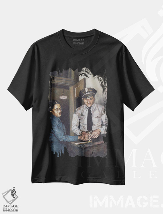 تیشرت طرح دار شناسایی، رزا، ۲۰۰۱، هنر آمریکایی آفریقایی تبار اثر کالین بوتمن | immage.ir