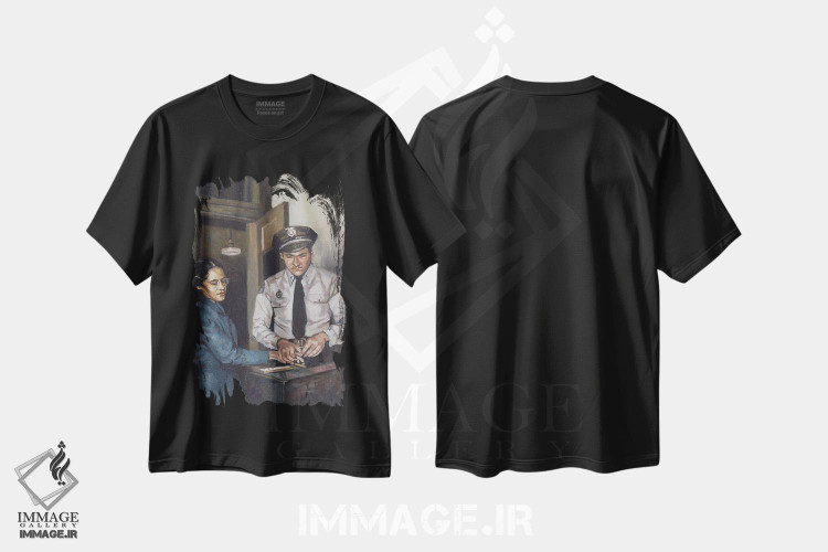 تیشرت طرح دار شناسایی، رزا، ۲۰۰۱، هنر آمریکایی آفریقایی تبار اثر کالین بوتمن | immage.ir