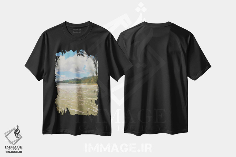 تیشرت طرح دار شلوغی صبح، ۲۰۱۶، هنر آمریکایی آفریقایی تبار اثر کالین بوتمن | فروشگاه ایماژ