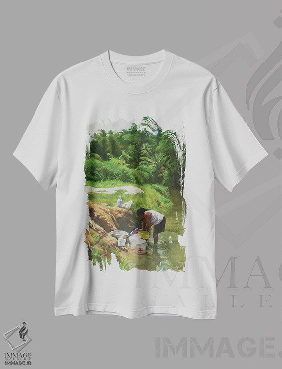 تیشرت طرح دار عطر آبی، ۲۰۱۶، هنر آمریکایی آفریقایی تبار اثر کالین بوتمن | فروشگاه ایماژ