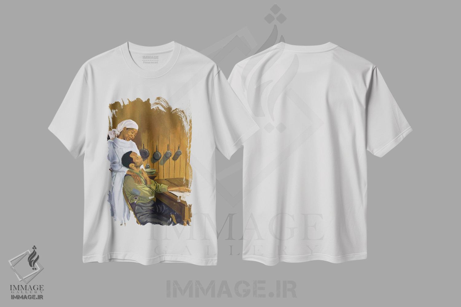 تیشرت طرح دار شانه به شانه، ۲۰۰۳، هنر آمریکایی آفریقایی تبار اثر کالین بوتمن | فروشگاه ایماژ