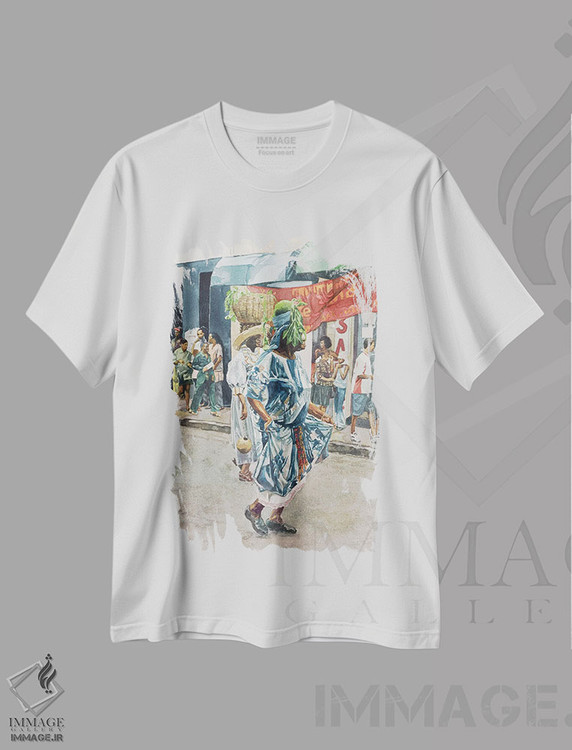 تیشرت طرح دار رقص خیابانی، ۲۰۰۲، هنر آمریکایی آفریقایی تبار اثر کالین بوتمن | فروشگاه ایماژ