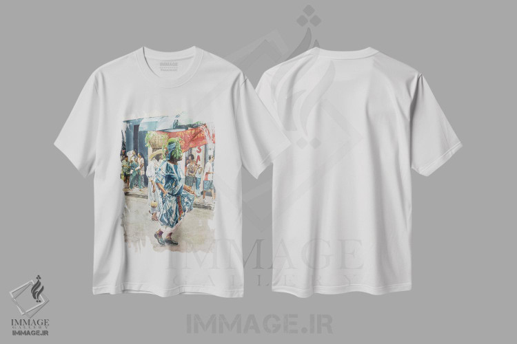 تیشرت طرح دار رقص خیابانی، ۲۰۰۲، هنر آمریکایی آفریقایی تبار اثر کالین بوتمن | فروشگاه ایماژ