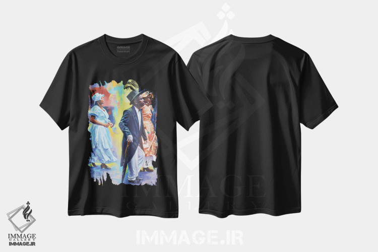 تیشرت طرح دار مهمانی عروسی، ۲۰۱۷، هنر آمریکایی آفریقایی تبار اثر کالین بوتمن | immage.ir