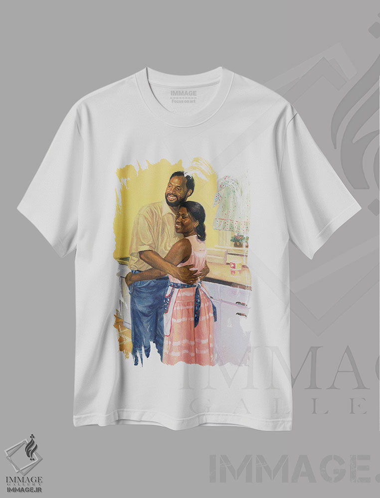 تیشرت طرح دار خوب عمل کرده ایم، ۱۹۹۸، هنر آمریکایی آفریقایی تبار اثر کالین بوتمن | فروشگاه ایماژ
