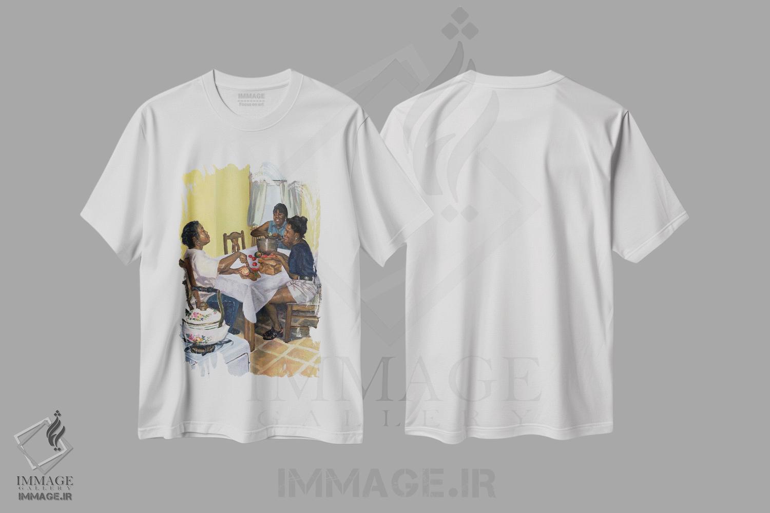 تیشرت طرح دار گفت وگوی پخته و چاشنی دار، ۱۹۹۸، هنر آمریکایی آفریقایی تبار اثر کالین بوتمن | immage.ir