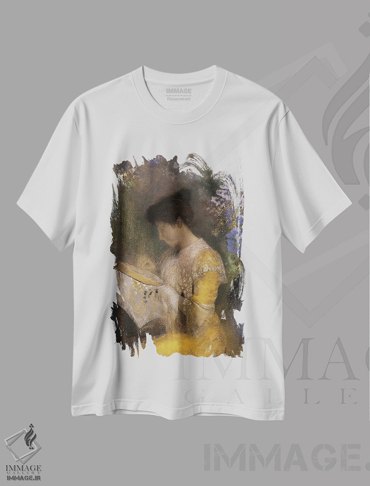 تیشرت طرح دار مدام آرتور فونتن، ۱۹۰۱، دکور معاصر اثر اودیلو ردون | immage.ir